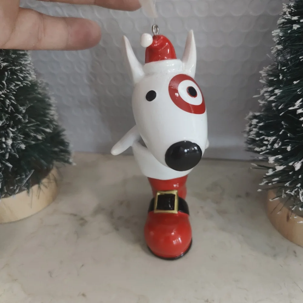 TARGET WONDERSHOP BULLSEYE THE DOG IN SANTA'S BOOT CHRISTMAS ORNAMENT 2024 T
